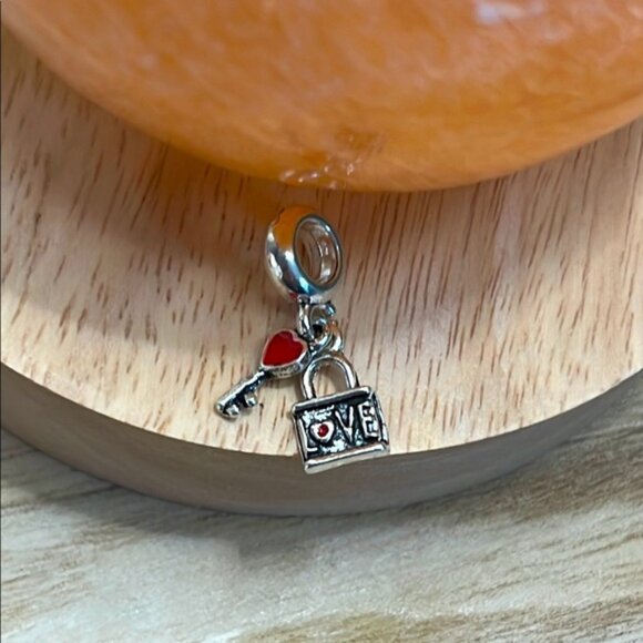 Lock & Heart Key Jewelry Charm